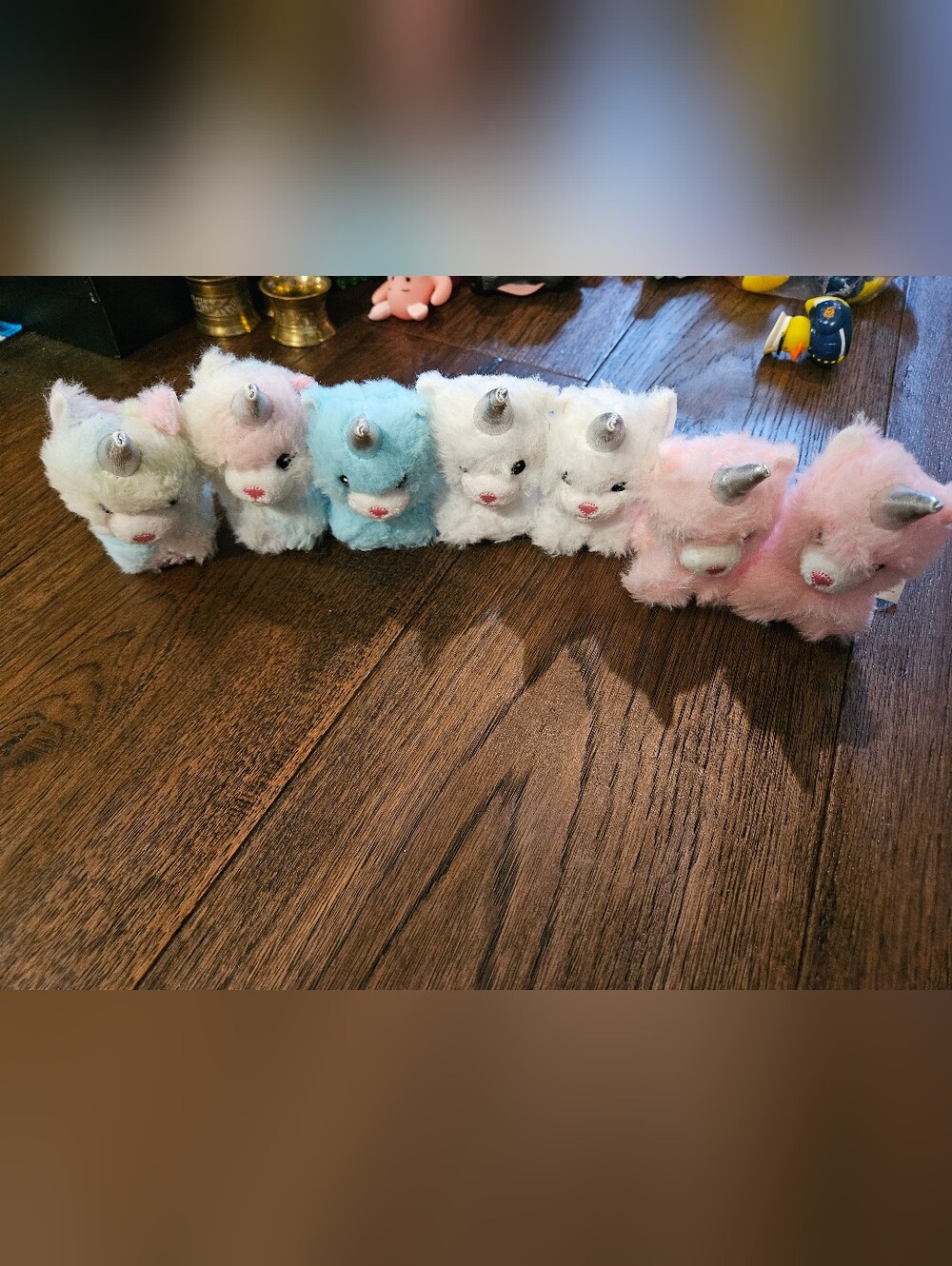 Snug A Babies Unicorn Plush Lot of 7 Small Multicolor Stuffed Animals Used Toys.